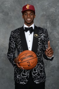 Andrew Wiggins in Brooklyn, NY on June 26th, 2014. Jennifer Pottheiser/NBAE via Getty Images. Read more: http://www.rollingstone.com/culture/news/the-nba-draft-andrew-wiggins-suit-math-bros-and-life-lessons-20140627#ixzz37qXxIxQ4 Follow us: @rollingstone on Twitter | RollingStone on Facebook